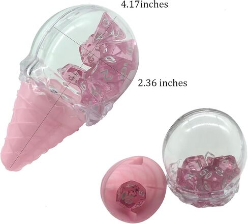 Cute Ice Cream Desktop Dice Storage Box, Portable Dice Holder Dice Organizer for Dungeons & Dragons and Other RPG Table Dice Games in Saudi Arabia