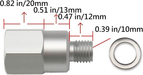 محول مستشعر درجة حرارة الماء المبرد لمحرك Ls M12 1.5 إلى مستشعر درجة حرارة سائل التبريد 3/8 NPT لـ LS1 LSX LS3 LM7 LR4 LQ4 LS6 L59 LQ9 LM4 L33 LS2 LH6 L92 L76 in Kuwait