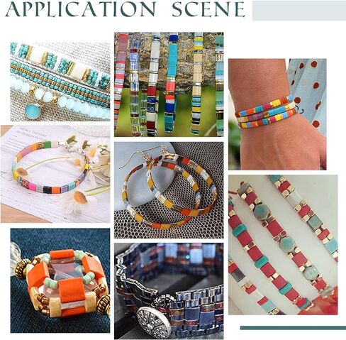 PH PandaHall 12 Colors 2-Hole Glass Seed Beads, 300pcs 2 Sizes Tila Beads Flat Rectangular Square Beads Japanese Glass Beads Spacer Beads for Jewelry Bracelet Earring Making in Saudi Arabia