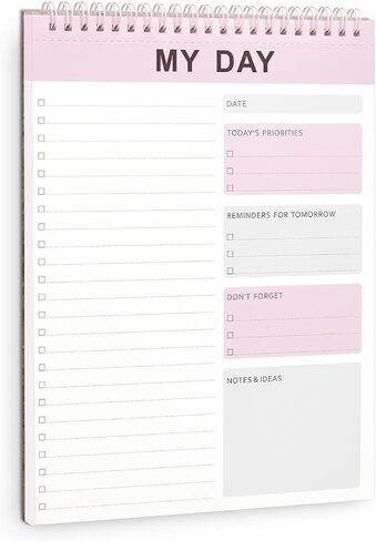 To Do List Notebook for work, 52 Sheets Tear-Off Planning Note Pad 7.5"×10.2", Office Planner, Daily Checklist Notebook, Desk Organization, Office Productivity （Pink) in Saudi Arabia