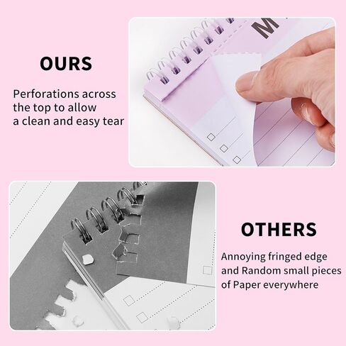 To Do List Notebook for work, 52 Sheets Tear-Off Planning Note Pad 7.5"×10.2", Office Planner, Daily Checklist Notebook, Desk Organization, Office Productivity （Pink) in Saudi Arabia