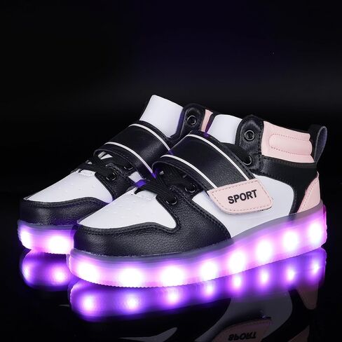 أحذية أطفال مضيئة بإضاءة LED وشحن USB وامضة أحذية رياضية عالية الجودة للأولاد والبنات للمهرجانات والهالوين وحفلات رأس السنة الجديدة in Saudi Arabia