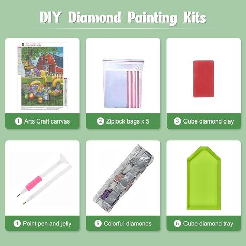 NAIMOER الزهور الماس مجموعات الفن للبالغين، مجموعات الفن الماس الحظيرة، DIY 5D الحفر الكامل سقوط الماس الفن الأصفر شاحنة مع الزهور الماس مجموعات الفن الحرفية لديكور المنزل 30x40cm in Kuwait