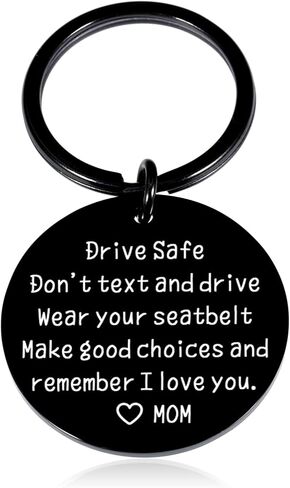 Valentines Gifts for Son Daughter Drive Safe Keychain Inspirational Gifts for Men Women Christmas Stocking Stuffers for Teen Boys Girls Teenager New Driver Keychain Birthday Gifts from Mom Dad in Kuwait