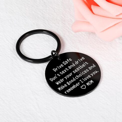 Valentines Gifts for Son Daughter Drive Safe Keychain Inspirational Gifts for Men Women Christmas Stocking Stuffers for Teen Boys Girls Teenager New Driver Keychain Birthday Gifts from Mom Dad in Kuwait