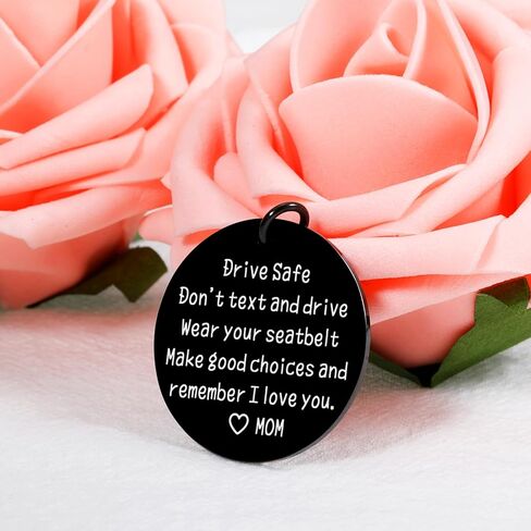 Valentines Gifts for Son Daughter Drive Safe Keychain Inspirational Gifts for Men Women Christmas Stocking Stuffers for Teen Boys Girls Teenager New Driver Keychain Birthday Gifts from Mom Dad in Kuwait
