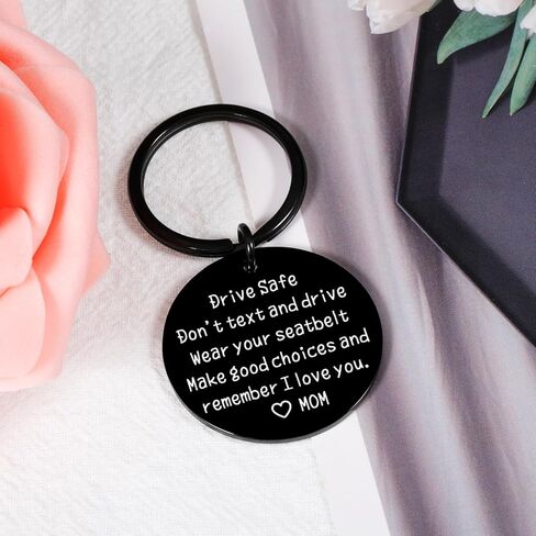 Valentines Gifts for Son Daughter Drive Safe Keychain Inspirational Gifts for Men Women Christmas Stocking Stuffers for Teen Boys Girls Teenager New Driver Keychain Birthday Gifts from Mom Dad in Kuwait