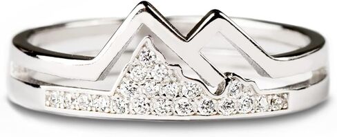 Story Jewellery Friendship Rings, Mountain Ring for Best Friends, Silver Hill Ring for Women, Best Friend Birthday Gifts for Women, Gifts for Best Friends Women, Friendship Gifts for Women Friends in Saudi Arabia
