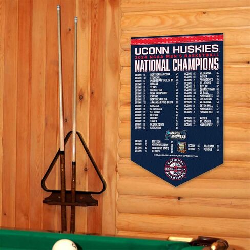Connecticut Huskies 2024 Season Record Banner in Saudi Arabia