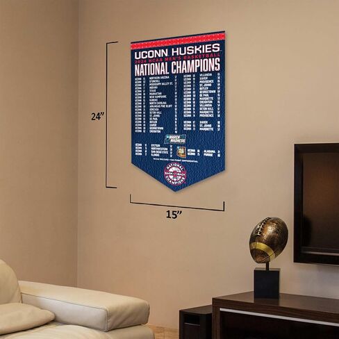 Connecticut Huskies 2024 Season Record Banner in Saudi Arabia