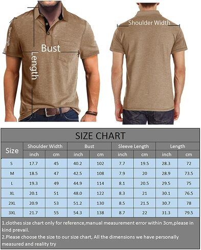 Mens Short Sleeve Polo Shirts Casual Moisture Wicking Golf Polo Shirts with Pocket in Saudi Arabia