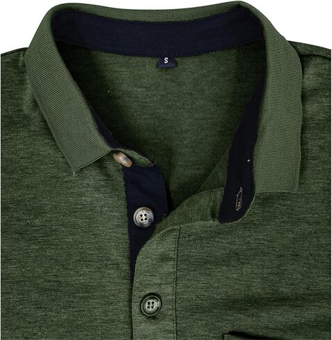 Mens Short Sleeve Polo Shirts Casual Moisture Wicking Golf Polo Shirts with Pocket in Saudi Arabia