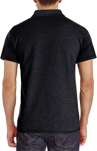 Mens Short Sleeve Polo Shirts Casual Moisture Wicking Golf Polo Shirts with Pocket in Saudi Arabia