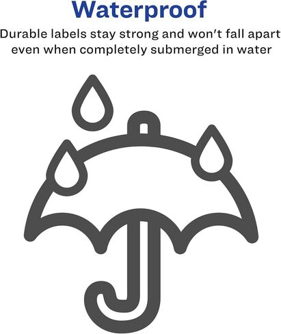 Avery Durable Waterproof Oil-Resistant Film Labels with Sure Feed Technology, 2" x 3.75", Laser/Pigment-Inkjet, 80 Labels (64504) in Saudi Arabia