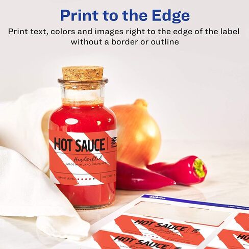 Avery Durable Waterproof Oil-Resistant Film Labels with Sure Feed Technology, 2" x 3.75", Laser/Pigment-Inkjet, 80 Labels (64504) in Saudi Arabia
