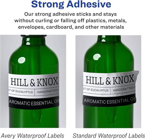 Avery Durable Waterproof Oil-Resistant Film Labels with Sure Feed Technology, 2" x 3.75", Laser/Pigment-Inkjet, 80 Labels (64504) in Saudi Arabia