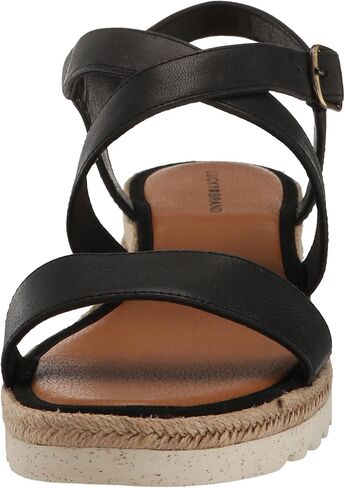 Lucky Brand Women's TRIANNA Wedge Sandal, Black, 8 in Saudi Arabia