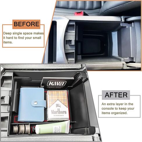 Center Console Organizer Compatible with Ford Edge 2021 2022 2023 2024 Accessories 2024 Edge SE/SEL/ST-Line/Titanium/ST Middle Console Organizer Insert Tray Armrest Storage Box, Black in Saudi Arabia