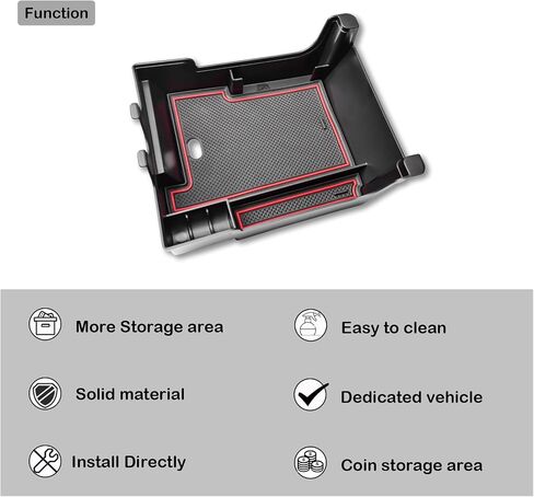 Center Console Organizer Compatible with Ford Edge 2021 2022 2023 2024 Accessories 2024 Edge SE/SEL/ST-Line/Titanium/ST Middle Console Organizer Insert Tray Armrest Storage Box, Black in Saudi Arabia