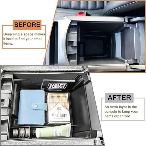 Center Console Organizer Compatible with Ford Edge 2021 2022 2023 2024 Accessories 2024 Edge SE/SEL/ST-Line/Titanium/ST Middle Console Organizer Insert Tray Armrest Storage Box, Black in Saudi Arabia