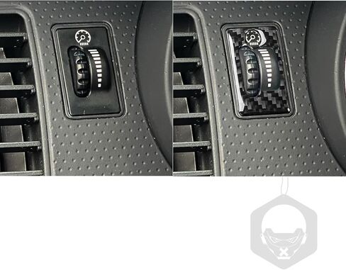 Real Carbon Fiber Car Air Vent Wind Outlet Adjustment Frame Cover Trim Interior Trim Sticker Cover Compatible with Toyota Tacoma 2005-2015 Accessories Black, Center Light Control Panel in Kuwait