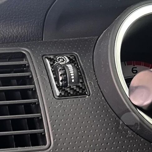 Real Carbon Fiber Car Air Vent Wind Outlet Adjustment Frame Cover Trim Interior Trim Sticker Cover Compatible with Toyota Tacoma 2005-2015 Accessories Black, Center Light Control Panel in Kuwait