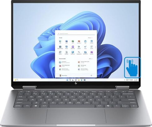 HP Envy x360 Home & Business 2-in-1 Laptop (Intel Ultra 7-155U 12-Core, 16GB LPDDR5 6400MHz RAM, 2TB PCIe SSD, Intel Graphics, 14.0" 60 Hz Win 11 Home) with MS 365 Personal, Dockztorm Hub in Saudi Arabia