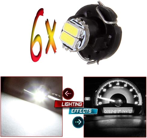 cciyu 6 x Blue 2-1206-SMD T3 LED Bulbs Neo Wedge Instrument A/C Lights T3-8mm Base Diameter / 39397-SA5-003 Fit 2001-2010 For Honda For Accord Odyssey (blue) in Saudi Arabia