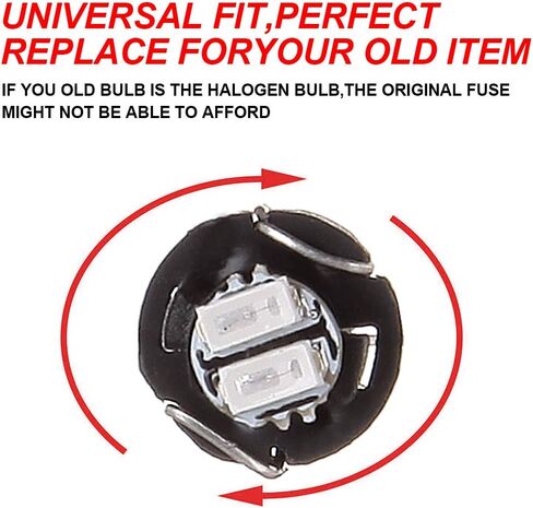 cciyu 6 x Blue 2-1206-SMD T3 LED Bulbs Neo Wedge Instrument A/C Lights T3-8mm Base Diameter / 39397-SA5-003 Fit 2001-2010 For Honda For Accord Odyssey (blue) in Saudi Arabia