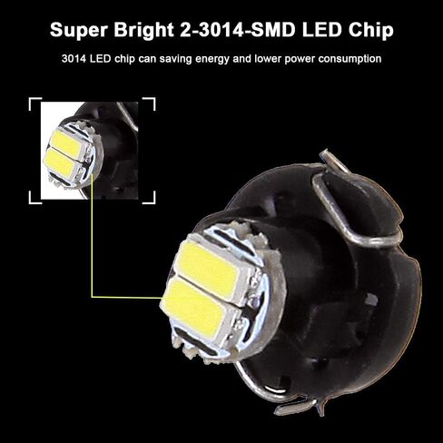 cciyu 6 x Blue 2-1206-SMD T3 LED Bulbs Neo Wedge Instrument A/C Lights T3-8mm Base Diameter / 39397-SA5-003 Fit 2001-2010 For Honda For Accord Odyssey (blue) in Saudi Arabia