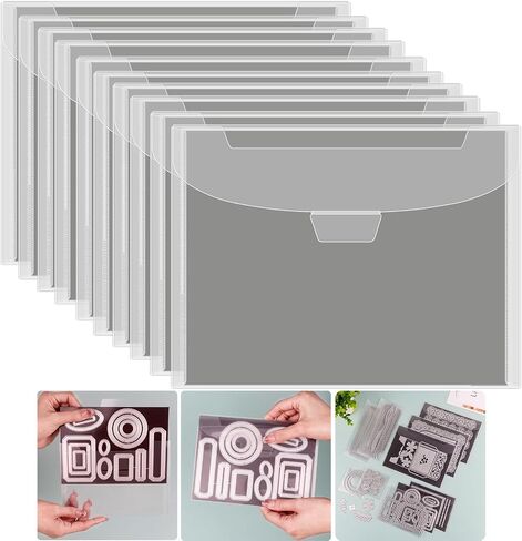20 PCS Stamp and Die Storage Bag and Rubber Magnetic Sheets die Storage Set for Storage Die Cutting DIY Scrapbooking Cutting Dies Stencil Embossing Crafts Paper Card Craft Organizer Holder in Saudi Arabia