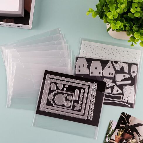 20 PCS Stamp and Die Storage Bag and Rubber Magnetic Sheets die Storage Set for Storage Die Cutting DIY Scrapbooking Cutting Dies Stencil Embossing Crafts Paper Card Craft Organizer Holder in Saudi Arabia
