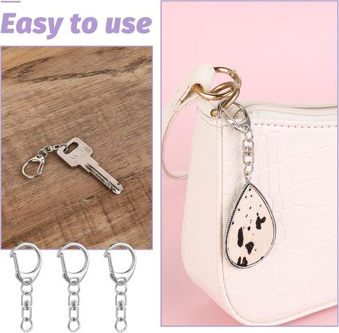 Lobster Claw Clasps, 50Pcs Swivel Snap Hooks, Keychain Clip, Key Chain Rings Keychain Lanyard Clasp for Lanyard Key Rings Crafting and DIY Crafts Key Chain in Saudi Arabia