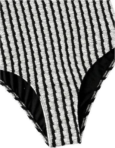 MakeMeChic Women's One Piece Swimsuit Striped Sleeveless Tummy Control Bathing Suit Swimwear in Saudi Arabia