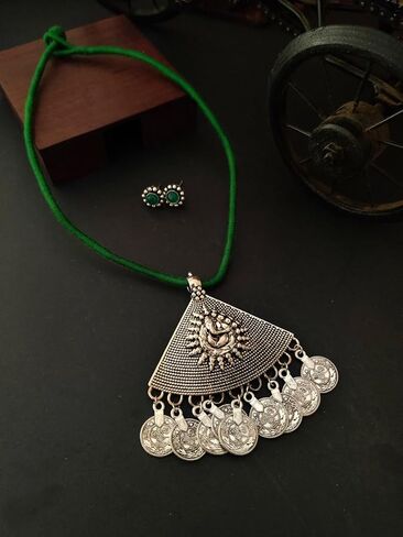 Binnis wardrobe Dual toned hand made textured choker Jewellery set in Saudi Arabia