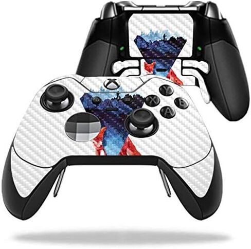 MightySkins Carbon Fiber Skin for Microsoft Xbox One Elite Controller - Nowhere to Run | Protective, Durable Textured Carbon Fiber Finish | Easy to Apply, Remove, and Change Styles | Made in The USA in Saudi Arabia