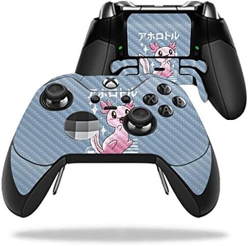 غلاف MightySkins من ألياف الكربون لوحدة تحكم Microsoft Xbox One Elite - Axolotl Kawaii | لمسة نهائية واقية ومتينة من ألياف الكربون | سهل التطبيق والإزالة وتغيير الأنماط | صنع في الولايات المتحدة الأمريكية in Kuwait