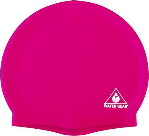 Water Gear Silicone Adult Swim Cap - Flexible Unisex Waterproof - Great for Short and Long Hair - Improve Your Performance - Women Men and Teens -Triathlon Swimmers and Athletes in Saudi Arabia