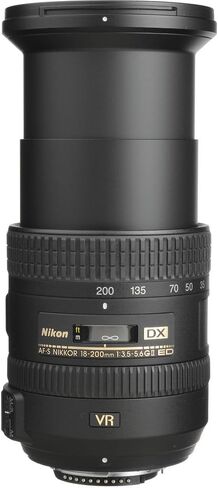 Nikon AF-S DX NIKKOR 18-200mm f/3.5-5.6G ED VR II Lens (2192) + 64GB Memory Card + Filter Kit + BackPack + Card Reader + Corel Photo Software + Flex Tripod + Cap Keeper + Cleaning Kit (Renewed) in Saudi Arabia