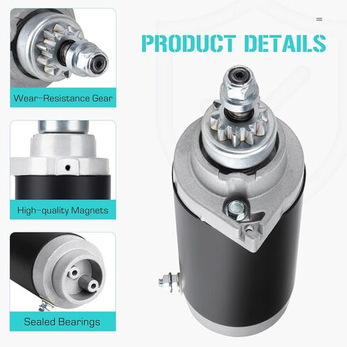 Youxmoto Starter Fit for Mercury Fit for Mariner Outboard Fit for Marine 50 60 70 75 80 90 Hp 1973-1999، 50ELPTO 60ELPTO 75ELHPTO 80EL، 50-57485، 50-60315، 50-65436، 50-66015، 50-88119 in Kuwait