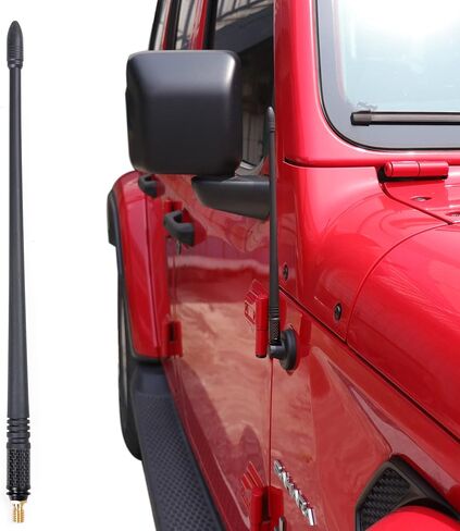 هوائي 13 بوصة متوافق مع ملحقات خارجية لباب 1997-2006 Jeep Wrangler TJ 2 نحاس مع هوائي بديل للاستقبال TPEE FM/AM in Kuwait