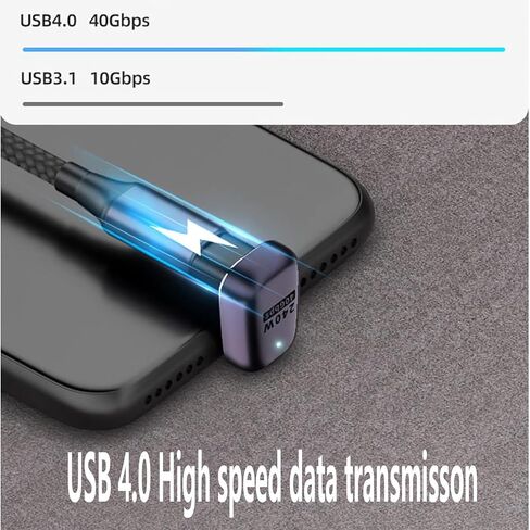 USB C 90 Degree Adapter, Type C Right Angle Adapter with 40Gbps PD 240W 8K@60Hz Video Charging, Compatible with Steam Deck, Switch, VR and More Type C Devices(90 Degrees-A 2 PCS) in Saudi Arabia