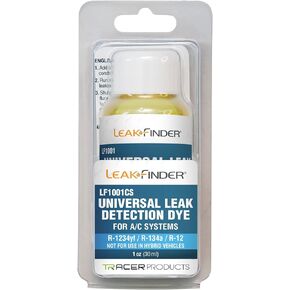 LF1008 Automotive Universal Air Conditioner Refrigerant Leak Detection Dye, Services R134a, R-1234yf Systems, 8oz AC Fluorescent Dye Twin-Neck Bottle, Made in USA