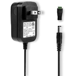 12V 2.5A 30W Power Supply Adapter ETL AC to DC (Input 100-240V, Output 12 Volt 2.5amp), 10 Foot Cord 5.5x2.1mm DC Plug, Wall Wart Transformer for DC12V CCTV Camera LED Strip Light (30 Watt)