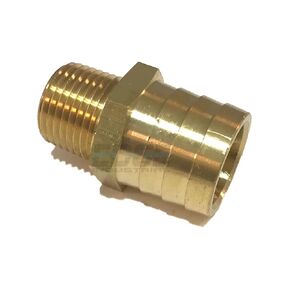 1" Hose ID to 1/2" Male NPT MNPT Straight Brass Fitting Fuel / AIR / Water / Oil / Gas / WOG (Qty 1)