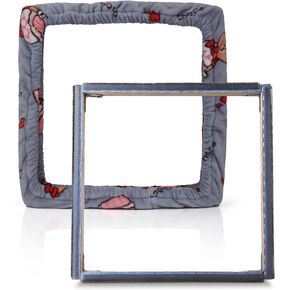 Rug Hooking Frame, Punch Needle Frame, Gripper Strip Frame,Cross Stitch Hoop, with Flannel Frame Cover (9.8*9.8 inch)