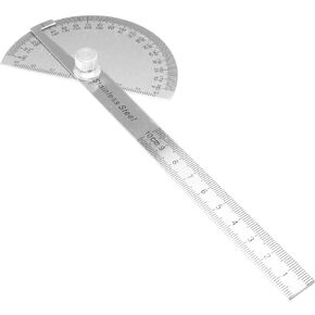 Stainless Steel 0-180 Degree Protractor Angle Finder Rotary Arm Measuring Ruler 100mm