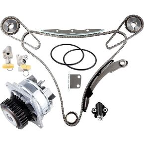SCITOO 131-2290 Engine Timing Chain Kit Sets With Water Pump Replaces for Nissan Quest Maxima Altima 3.5L 2005-2008 2011-2015
