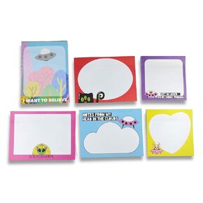 Alien Post it Notes مجموعة من 6 دفاتر ملاحظات UFO Alien قرطاسية لطيفة ومضحكة