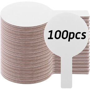 100 Pieces Dry Erase Answer Paddles Handheld Double Sided Paddles Mini White Boards Small White Board Dry Erase Signs Auction Paddles for Students Classroom Voting Games